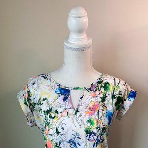 Express Dressy Top - Small - Multi Floral Print